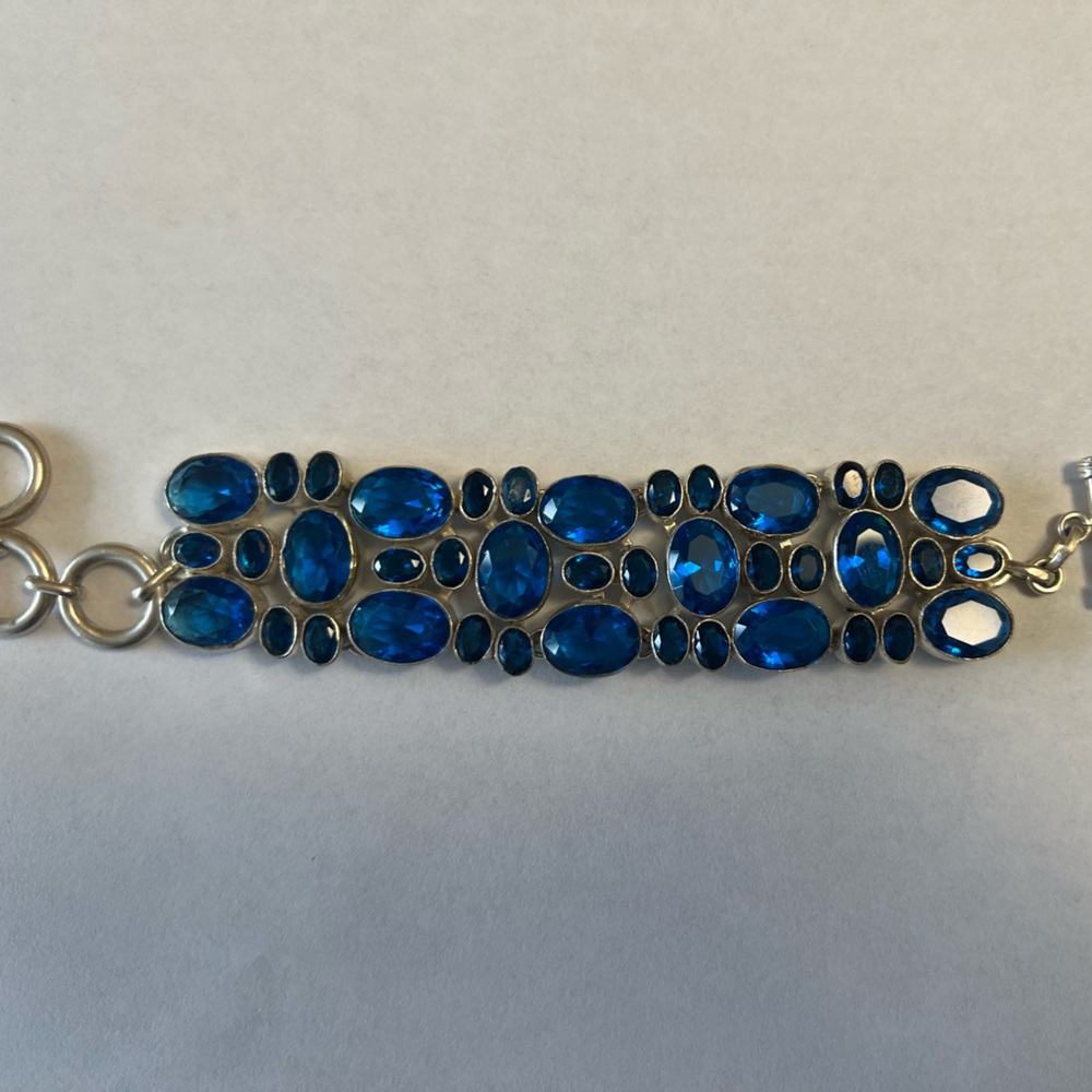 Silver London Blue Topaz Lolite Bracelet